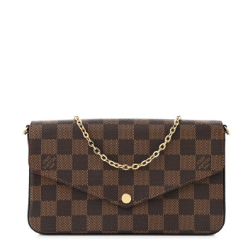 LOUIS VUITTON Damier Ebene Pochette Felicie Chain Wallet LOUIS VUITTON Damier Ebene Pochette Felicie Chain Wallet