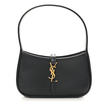 SAINT LAURENT Smooth Calfskin Le 5 A 7 Mini Hobo Black