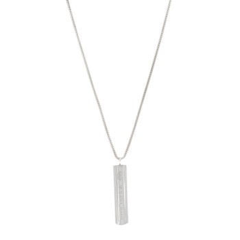 TIFFANY Sterling Silver 1837 Bar Pendant Necklace