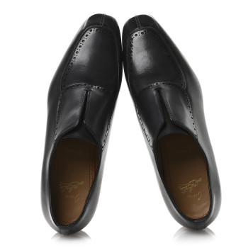 CHRISTIAN LOUBOUTIN Calfskin Mens Lafitte On Flat Loafers 42 Black