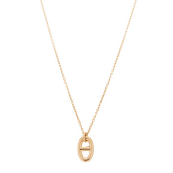 HERMES 18K Rose Gold PM Farandole Pendant Necklace