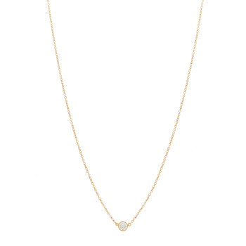 TIFFANY 18K Yellow Gold Diamond .17ct Elsa Peretti Diamonds by the Yard Pendant Necklace