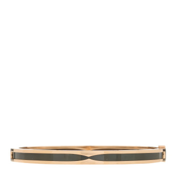 BULGARI 18K Rose Gold Black Ceramic B.Zero1 Bangle Bracelet M