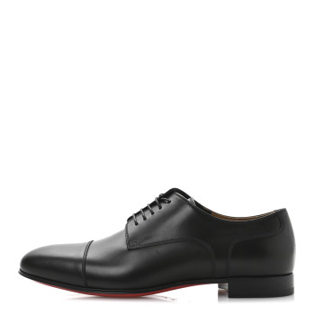 CHRISTIAN LOUBOUTIN Calfskin Mens Surcity Flat Derby Oxford 42 Black
