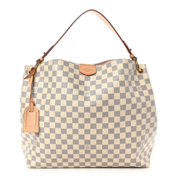 LOUIS VUITTON Damier Azur Graceful MM Rose Ballerine