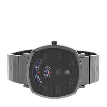 GUCCI PVD Stainless Steel 38mm Grip Quartz Watch Black