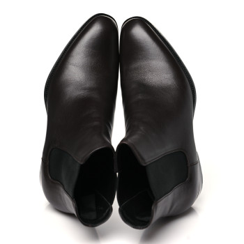SAINT LAURENT Calfskin Mens Marrakesh Ankle Boots 43 Ebano