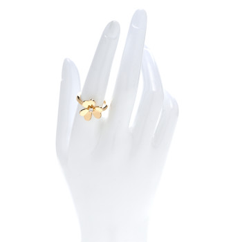 VAN CLEEF & ARPELS 18K Yellow Gold Diamond Small Frivole Ring 55 7.25