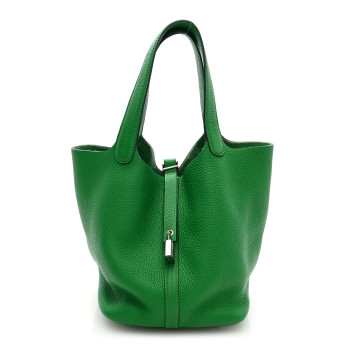 HERMES Taurillon Clemence Picotin Lock 22 MM Bamboo