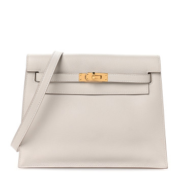 HERMES Evercolor Kelly Danse II Belt Bag Gris Perle