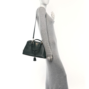 PRADA Saffiano Lux Medium Promenade Tote Biliardo