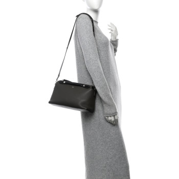 FENDI Vitello Dolce 4 Color Medium By The Way Boston Bag Carbone Grigio Polvere Multicolor
