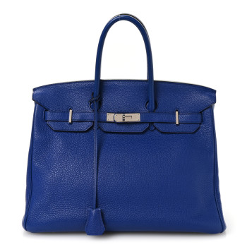 HERMES Togo BIRKIN 35 Bleu France