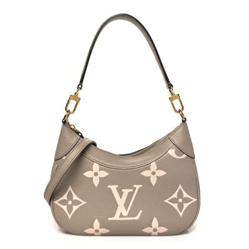 LOUIS VUITTON Empreinte Monogram Giant Bagatelle NM Tourterelle Creme