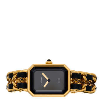 CHANEL Stainless Steel Lambskin 20mm Chain Premiere Quartz Watch Gold S