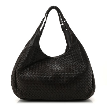 BOTTEGA VENETA Nappa Intrecciato Large Campana Hobo Ebano