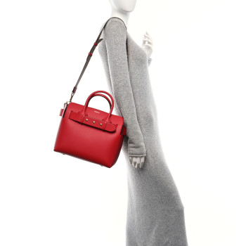 BURBERRY Soft Grain Calfskin Small Belt Bag Marais Bright Military Red
