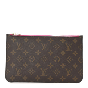 LOUIS VUITTON Monogram Neverfull MM GM Pochette Pivoine