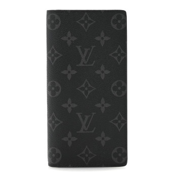 LOUIS VUITTON Monogram Eclipse Brazza Wallet