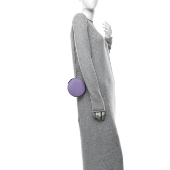 VERSACE Calfskin La Medusa Round Chain Pouch Lilac