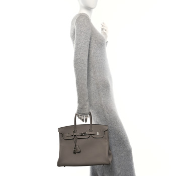 HERMES Togo Birkin 35 Gris Asphalte