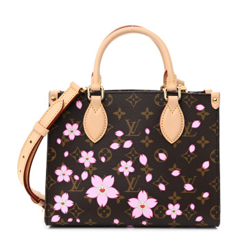 LOUIS VUITTON LV X TM Monogram Cherry Blossom Onthego PM Sakura Brown