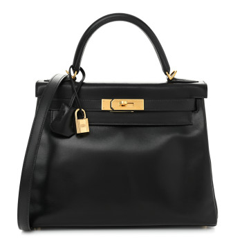 HERMES Box Kelly Retourne 28 Black