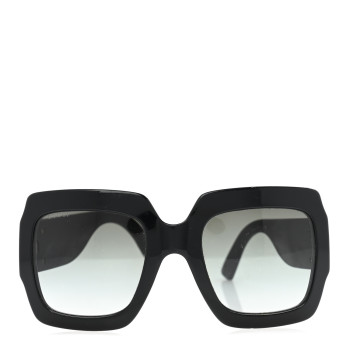 GUCCI Square Frame Glitter GG0102S Sunglasses Black
