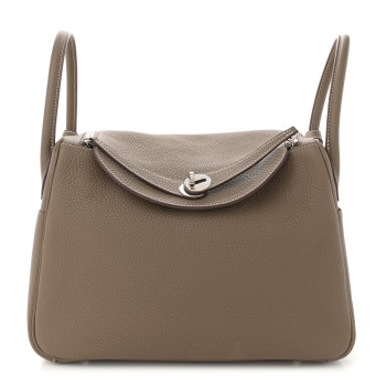 HERMES Taurillon Clemence Lindy 30 Etoupe