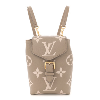 LOUIS VUITTON Empreinte Monogram Giant Tiny Backpack Tourterelle Cream