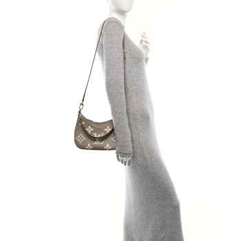 LOUIS VUITTON Empreinte Monogram Giant Bagatelle NM Tourterelle Creme
