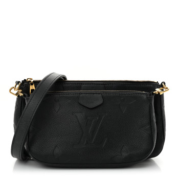 LOUIS VUITTON Empreinte Monogram Giant Multi Pochette Accessories Black