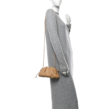 BOTTEGA VENETA Butter Calfskin The Mini Pouch Cammello