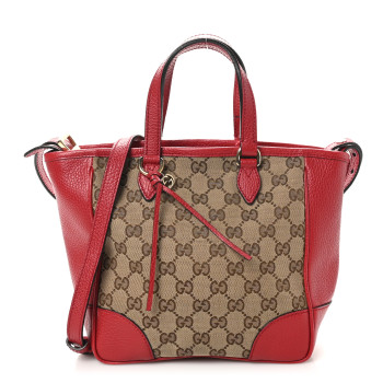 GUCCI Monogram Small Bree Tote Red