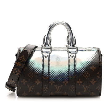LOUIS VUITTON Metallic Monogram Portrait Keepall Bandouliere 25 Brown