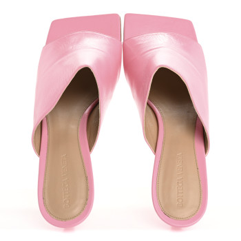 BOTTEGA VENETA Lambskin Stretch Mule 40mm Sandals 41 Blossom