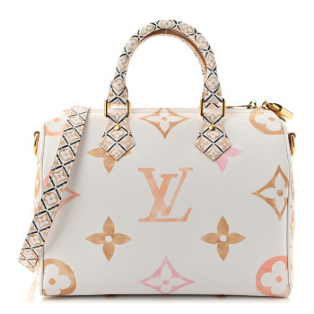 LOUIS VUITTON Monogram Giant By The Pool 2.0 Speedy Bandouliere 25 Beige