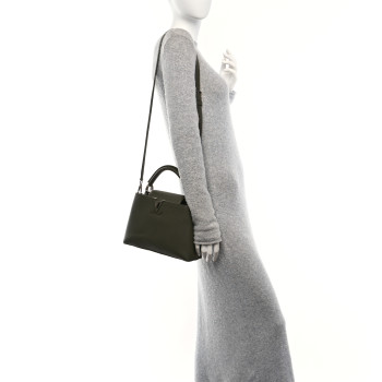 LOUIS VUITTON Taurillon Capucines BB Khaki