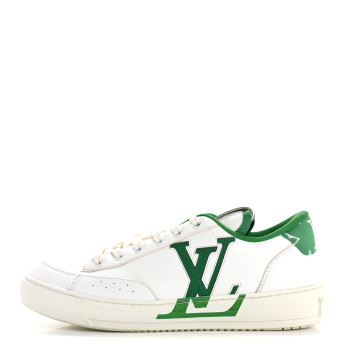 LOUIS VUITTON Calfskin Womens Charlie Sneakers 36.5 White Green