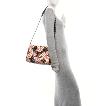 LOUIS VUITTON Monogram Giant Crafty Speedy Bandouliere 25 Creme Caramel