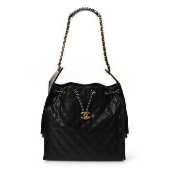 CHANEL Caviar Quilted Medium Chanel 25 Handbag Black