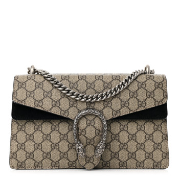 GUCCI GG Supreme Monogram Small Dionysus Shoulder Bag Black