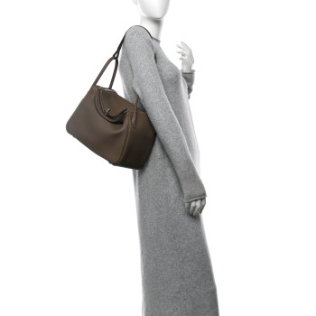 HERMES Taurillon Clemence Lindy 30 Etoupe