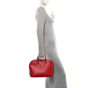 LOUIS VUITTON Epi Alma PM Castillan Red
