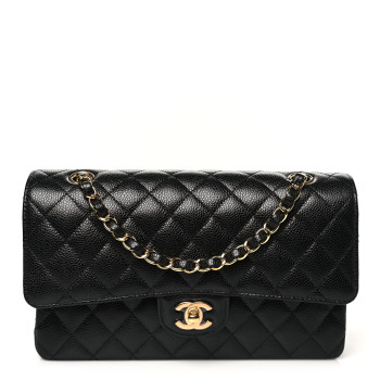 CHANEL Caviar Quilted Small Double Flap Black