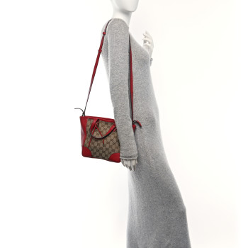GUCCI Monogram Small Bree Tote Red