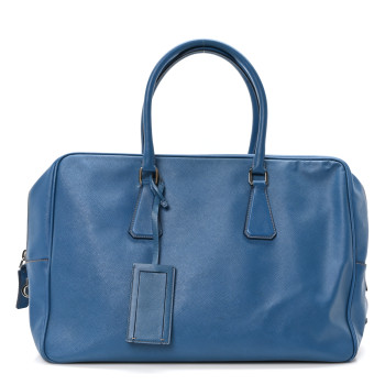 PRADA Saffiano Briefcase Cobalto