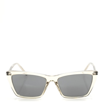 SAINT LAURENT Acetate Cat Eye Mica Thin SL 737 Sunglasses Translucent Beige