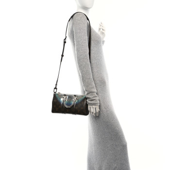 LOUIS VUITTON Metallic Monogram Portrait Keepall Bandouliere 25 Brown