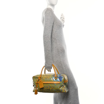 LOUIS VUITTON Monogram Pulp Defile Weekender PM Yellow